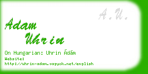 adam uhrin business card